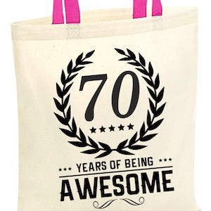 Tragetasche zum 70. Geburtstag, 1953 geboren, Geschenk zum 70. Geburtstag, Tasche fürs Leben, 70 Jahre alt