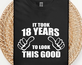 Camiseta de 18 cumpleaños, nacida en 2007, 18 años, divertida camiseta de cumpleaños, regalo para 18 años, camiseta de celebración de cumpleaños