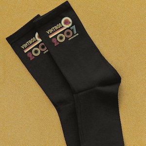 18th birthday socks, born in 2007 socks, vintage 2007 socks, funny birthday socks, novelty 18th birthday gift, unique 2007 footwear