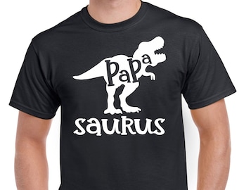 A Perfect Gift Idea For Every Dad - Sweet Papasaurus Dinosaur Tee Cotton Shirt That He'll Love!