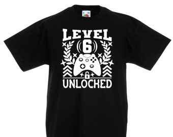 6 Years Old Birthday TShirt Gaming Gamer Boys 6th Birthday Shirt Gifts 2017
