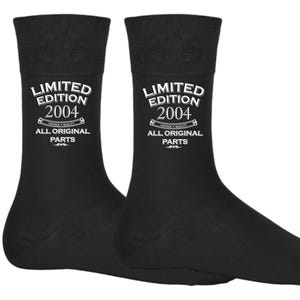 Limited Edition 2004 Socks, 21st Birthday Socks, Born in 2004 Gift, Twenty One Birthday Gifts, Birthday Socks for Gifts, All Original Parts
