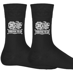 21st Birthday Socks, Twenty One Years Down Forever To Go, Born in 2004 Birthday, 21 Birthday Gift, Socks for Birthday Gifts