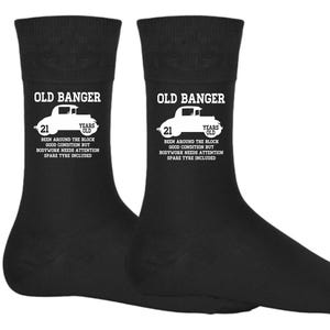 Old Banger Socks, 21st Birthday Socks, Twenty One Birthday Gifts, 2004 Birthday, Born in 2004 Gift, 21 Years Old Birthday Gift