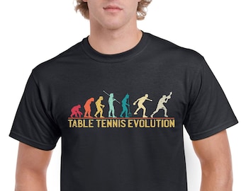 Top Geschenk T-Shirt für Papa: Evolution of Table Tennis Sports Cotton Comfort