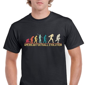 Mens American Football Cotton T-Shirt: Evolution of College Sports Top Gift