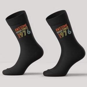 50th Birthday Socks Born In 1976 50 Years Old Gifts Awesome Since 1976 Celebration Sock Fifty Birthday Gift 1976 Present