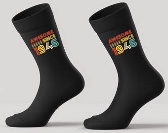 80er Geburtstagssocken 1946 geboren 80 Jahre alt Geschenke Super seit 1946 Vintage Geschenkidee Geburtstagsfeier Geschenk 1946 Geburtstag 80