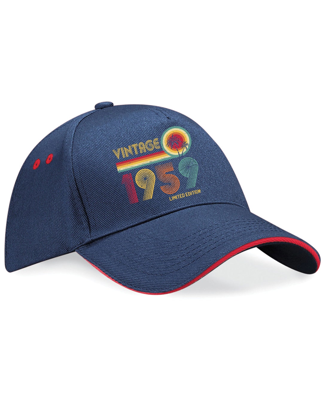 65th Birthday Hat - Vintage 1958 Embroidered Baseball Cap, Adjustable Denim, Gift For Men & Women