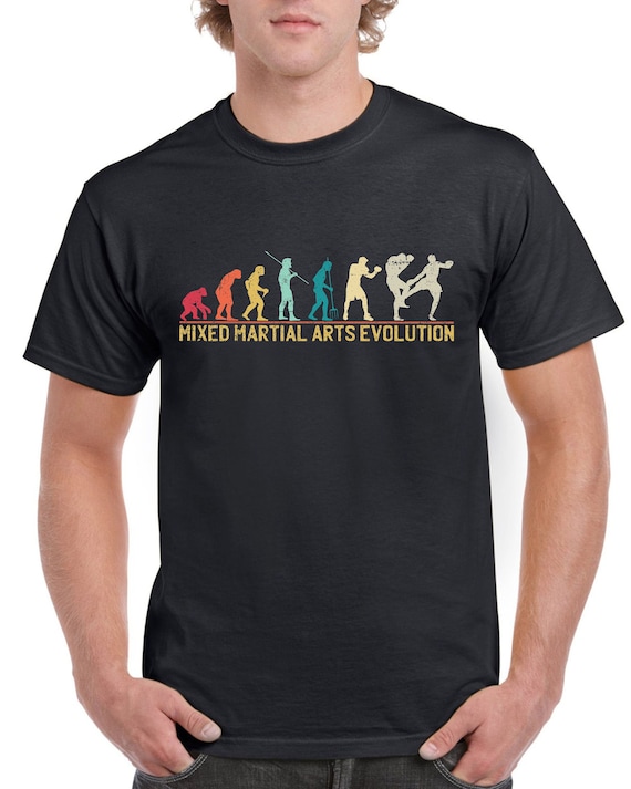 T-Shirt Kick Boxing Evolution – Maglietta Umoristica Con Stampa Per Uomo E Donna, 100% Cotone, Vestibilità Regolare