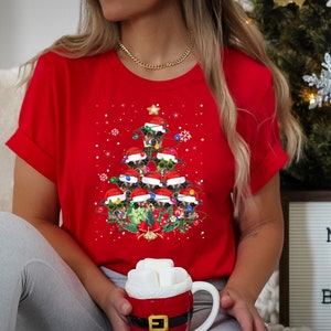 Jack Russell Terrier Gifts Xmas Christmas Mens Womens Kids TShirt Tee T-Shirt Tree Santa Lover