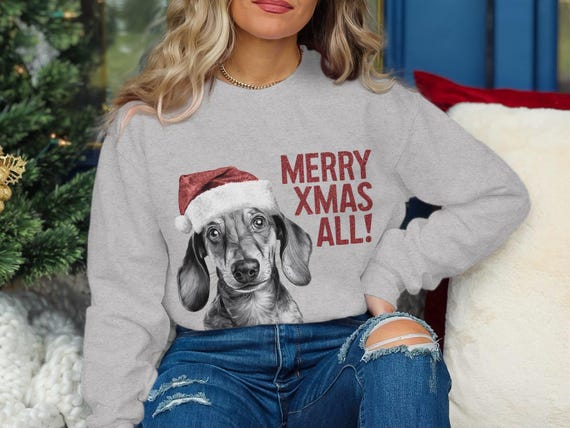 Beagle Merry Woofmas : Un Cadeau De Noël Moche Et Drôle Sweatshirt
