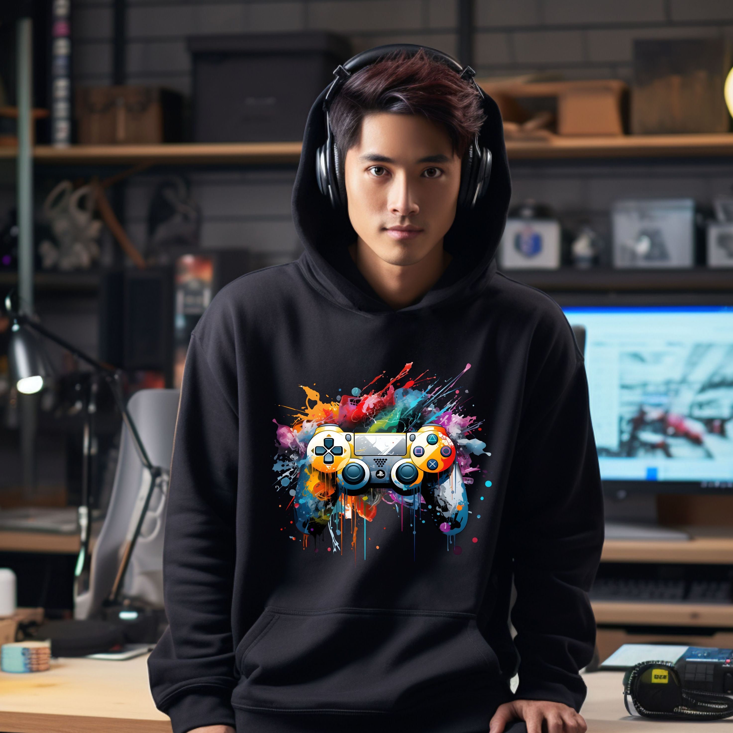 Gaming Hoodie for Gamers Gaming Controller #1 Design Gaming
