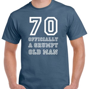 Men's 70th Birthday Gift T-Shirts – 1953 Grumpy Man Funny Cotton Tee 70 Years Old