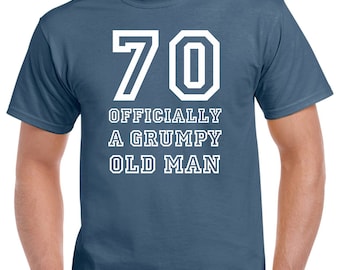 Men's 70th Birthday Gift T-Shirts – 1953 Grumpy Man Funny Cotton Tee 70 Years Old