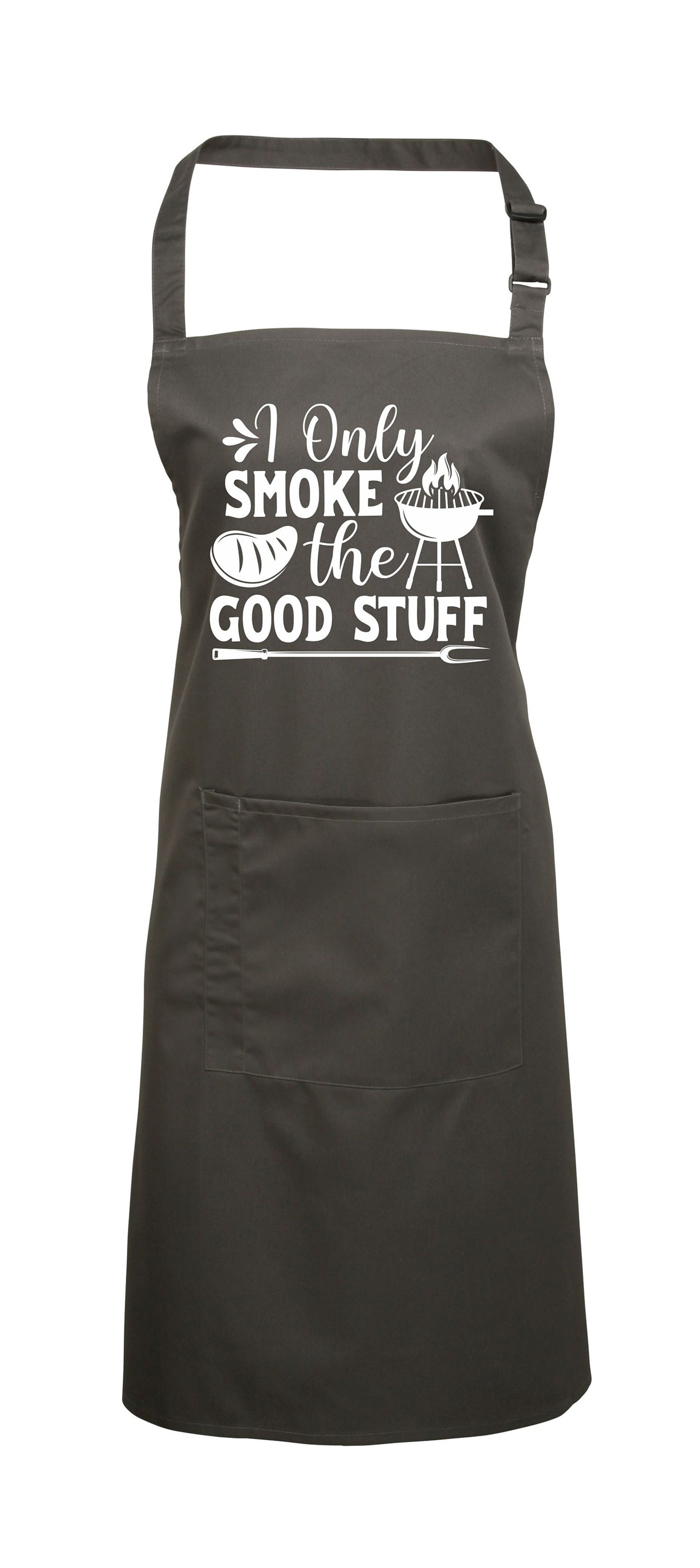 Bbq Apron Cooking Apron With Pocket I Only Smoke The Good Etsy