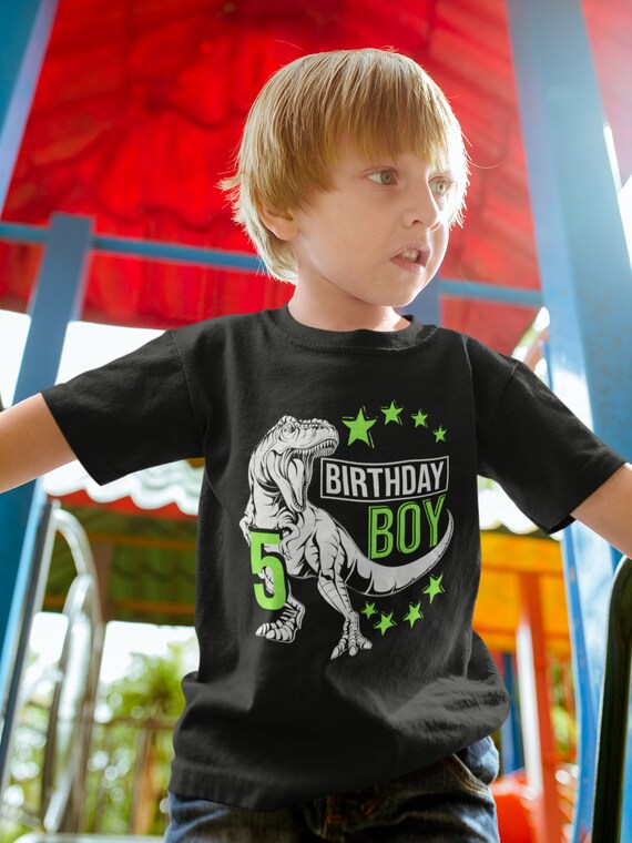 5th Birthday Gift Shirt Dinosaur 5 Year Old Tshirt For Boy 5th Birthday Gift Shirt Dinosaur 5 Year Old Tshirt For Boy