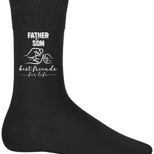 Cadeaux pour la fête des pères Chaussettes fantaisie pour hommes Chaussures pour hommes Cadeaux d'anniversaire pour papa Père et fils Meilleurs amis pour la vie