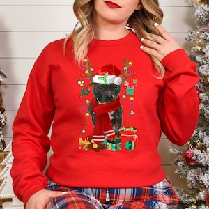 Moletom de Natal Staffordshire Bull Terrier Staffy Dog Suéter de Natal Unissex Xmas Jumper Day Stocking Filler