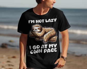 Faultier Faules Tier Thema T-Shirt Lustiges Faultier Zitat T-Shirt Entspanntes Faultier Shirt Bequemes Faultier Grafik-T-Shirt Lässiges Tieroberteil