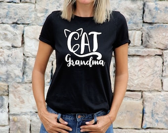 Damen Katzen TShirt Shirt Katzenliebhaber Geschenk für Katzen T-Shirt Katze Oma