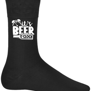 Cadeaux fête des pères Chaussettes fantaisie pour hommes Chaussures pour hommes Cadeaux d'anniversaire pour papa Its Beer O Clock