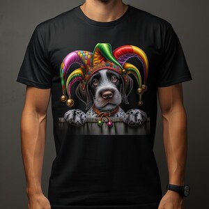 Duitse ruwharige aanwijzer hond pup Jester Hat ontwerp hondenliefhebber cadeaus voor Mans beste vriend huisdier cadeau hond ontwerp T-shirt hoodie sweatshirt