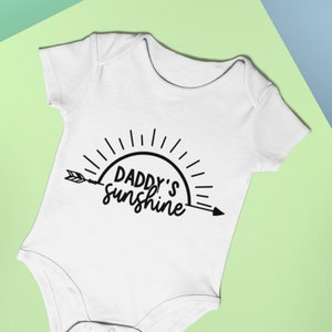 Baby Bodysuit Daddy&#39;s Sunshine Funny Baby Vest Baby Shower Gift New Baby Gift Baby Onesie