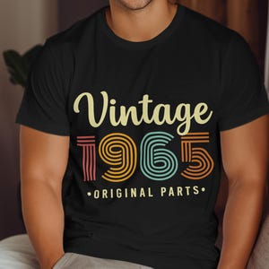 Vintage Birthday T Shirt, Custom Year TShirt, Personalised T Shirt for All Ages, Birthday Gift, Retro Birthday Shirt, Made in Year TShirt