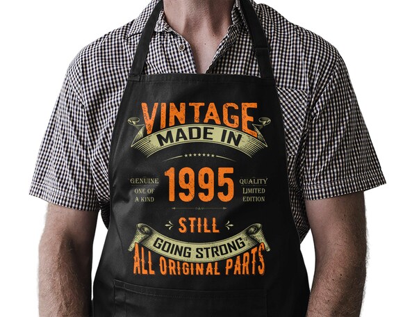 Grembiule Da Barbecue Per 30° Compleanno Uomo | Impermeabile Con Scritta "Auto D'Epoca Anno 1995 In Ottime Condizioni" | Regalo Divertente Per Grigliate - 2