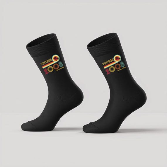 18th Birthday Socks Born In 2008 18 Years Old Gifts Vintage Palm Tree Socks Eighteen Celebration Retro Limited Edition Unique Design