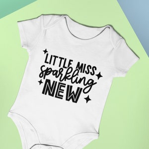Baby Bodysuit Little Miss Sparkling New Funny Baby Vest Baby Shower Gift New Baby Gift Baby Onesie