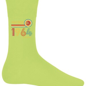 Socks 60th Birthday Gifts For Men Or Women Vintage 1964 Limited Edition 60 Years Old Lime