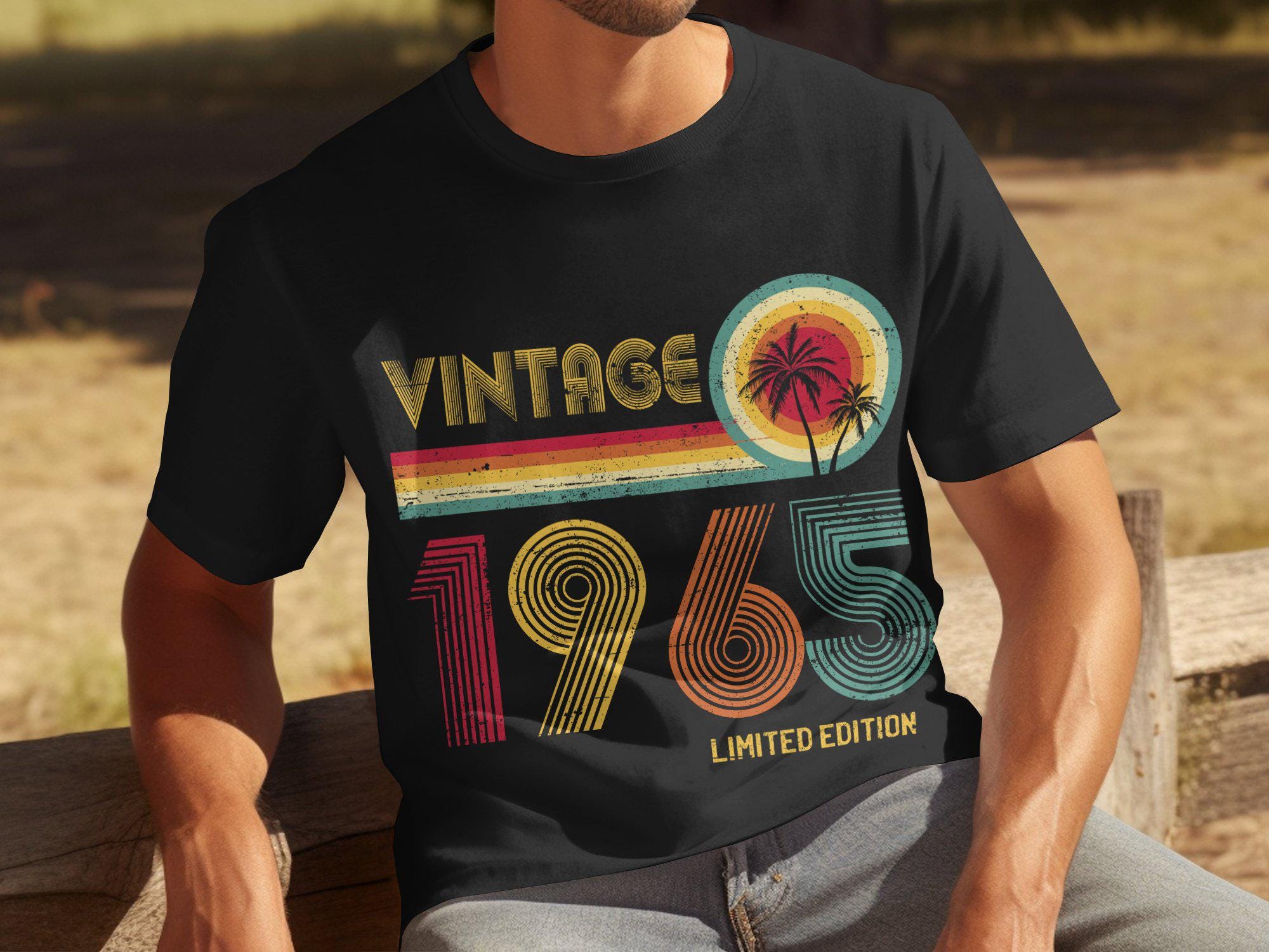 DCGPRINTWEAR Mens 60th Birthday Shirt Vintage 1965 Limited Edition Retro Style Gift for Him Dad Grandpa Born in 1965 60 Years Old Present DCGPRINTWEAR Mens 60th Birthday Shirt Vintage 1965 Limited Edition Retro Style Gift for Him Dad Grandpa Born in 1965 60 Years Old Present