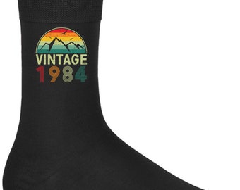 Socks 40th Birthday Gifts For Men Or Women Vintage 1984 40 Years Old