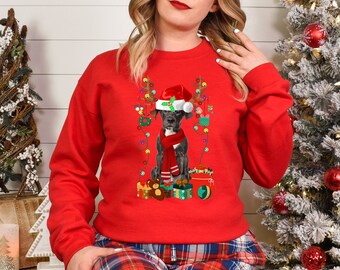 Xmas Sweatshirt Great Dane Dog Christmas Sweater Unisex Xmas Jumper Day Stocking Filler