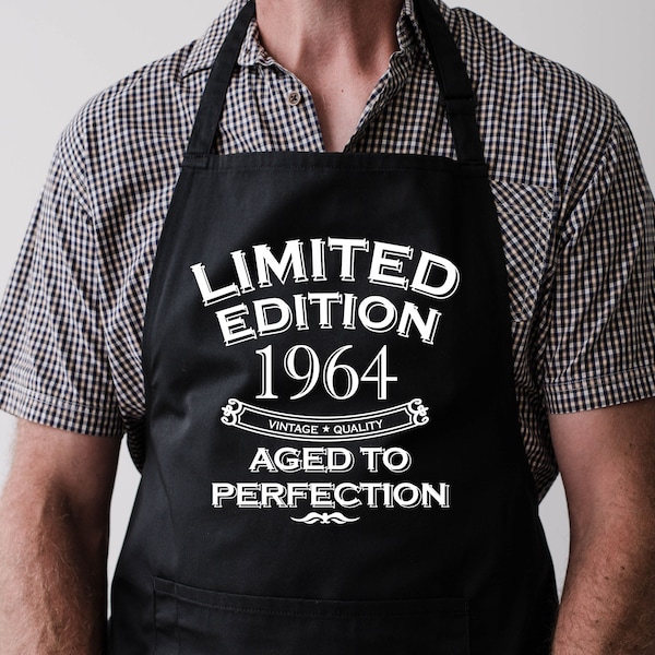 Baking Apron 60th Birthday Gifts Cooking Apron 60 Years Old Kitchen Limited Edition Born In 1964 Aged To Perfection