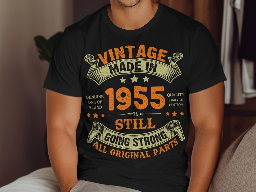 Custom Birthday T Shirt, Personalised Age, Vintage Year T Shirt
