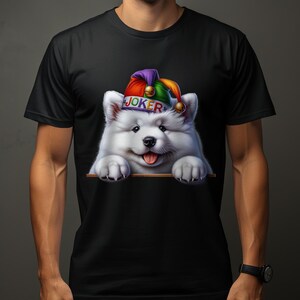 Samojeed Hond Pup Narrenhoed Ontwerp Hondenliefhebber Geschenken Aanwezig Voor Man Beste Vriend Huisdier Cadeau Hond Ontwerp T-shirt Hoodie Sweatshirt