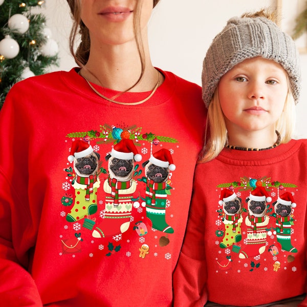 Sweat de Noël Carlin Chien Bas de Noël Pull de Noël Pull de Noël pour hommes, femmes et enfants