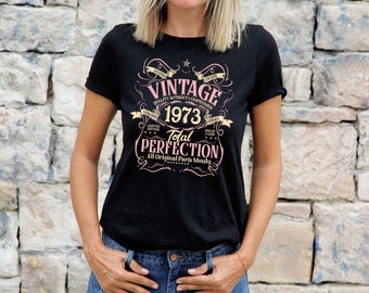 Womens 51st Birthday Gifts TShirt Top Shirt Gift Presents Limited Edition 51 Years Old 1973 Total Perfection