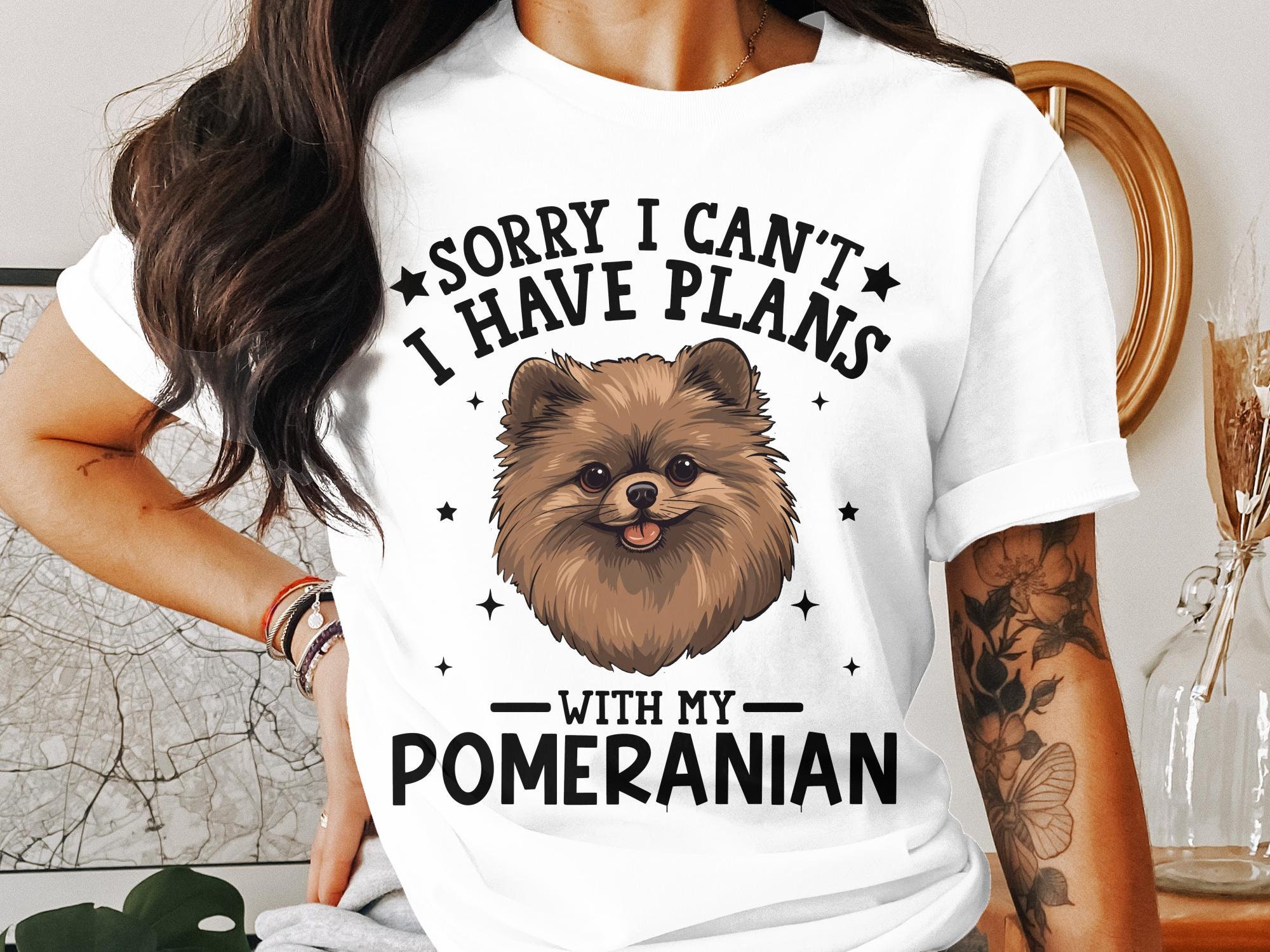[RADINEO]★25SS★HAPPY POMERANIAN SHORT SLEEVE T-SHIRT Pomeranian koszulka z twoim ukochanym pupilem t-shirt na prezent