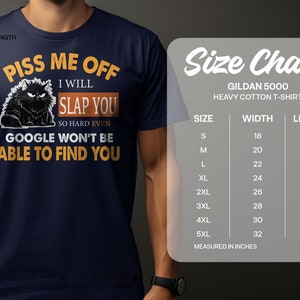 Funny Cat T-Shirt Piss Me Off I Will Slap You Quote, Humor Tee, Unisex Graphic Shirt image 10