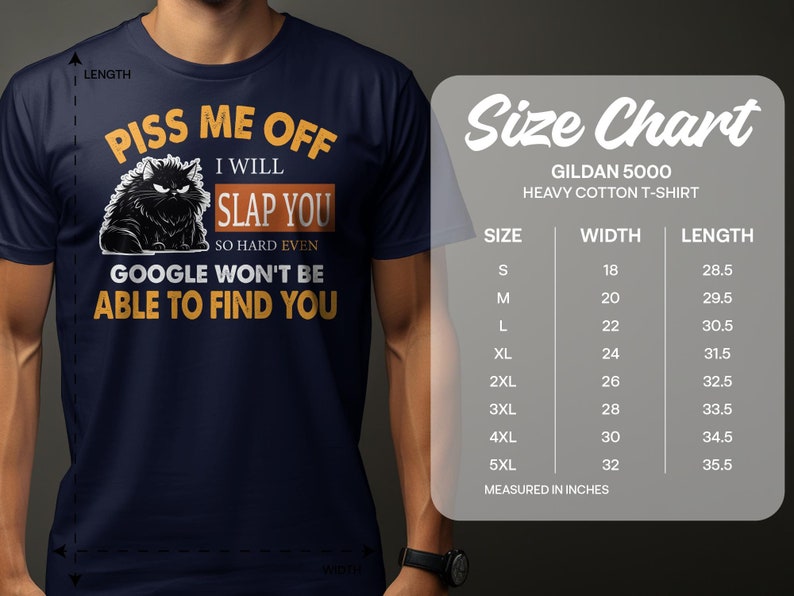 Funny Cat T-Shirt Piss Me Off I Will Slap You Quote, Humor Tee, Unisex Graphic Shirt image 10