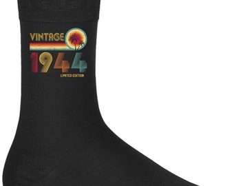 Calcetines 80.os regalos de cumpleaños para hombres o mujeres Vintage 1944 Edición limitada 80 años