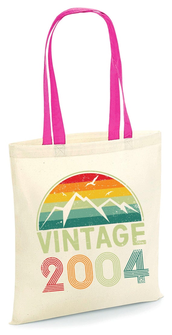 Vintage 2004 Tote Bag, 21st Birthday Gift, Born in 2004, 21 Years