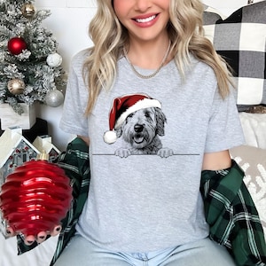 Kerst T-shirt Goldendoodle Hond Kerst T-shirt Kerstmuts Ontwerp Kerst T-shirt Vakantieseizoen Shirt voor mannen vrouwen en kinderen