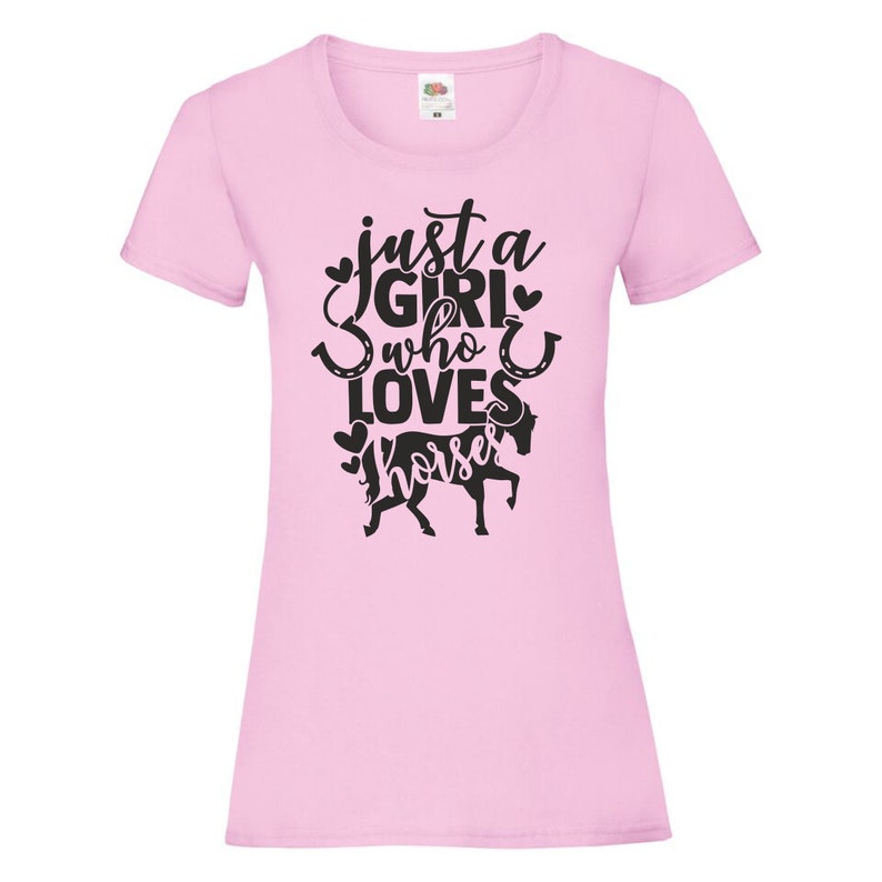Horse Shirt Just A Girl Who Loves Horses Womens Ladyfit T Etsy