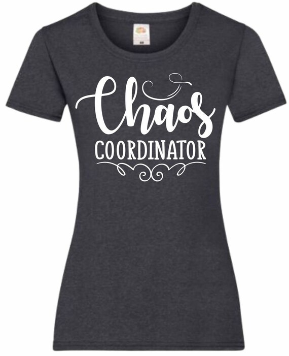 Mothers Day Gifts Gift For Mum Chaos Coordinator Ladyfit Heather TShirt Gifts For Mum Gifts For Mam Mothers Day Gift Mothers Day T-shirt