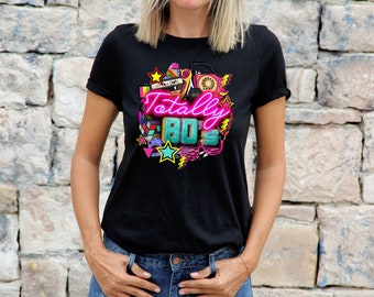 80s Fancy Dress Costume T-Shirt For Women Retro Totally The 80s Weekend Party